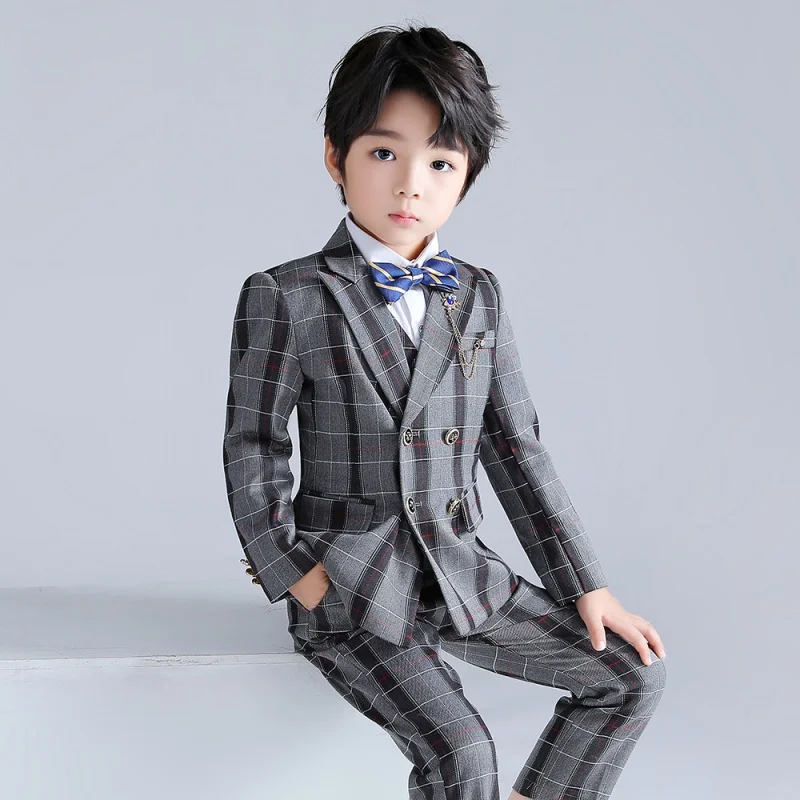 

Kids Small Suit Autumn New Boys Handsome Stripes Suit Baby Dress for One Year Old Costume for Piano Performance