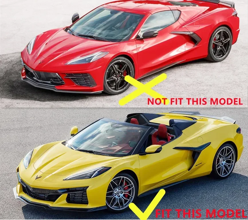 Новинка! Для Corvette C8 Z06 2023-2024 задний спойлер из углеродного волокна 5V5 стиль высокий