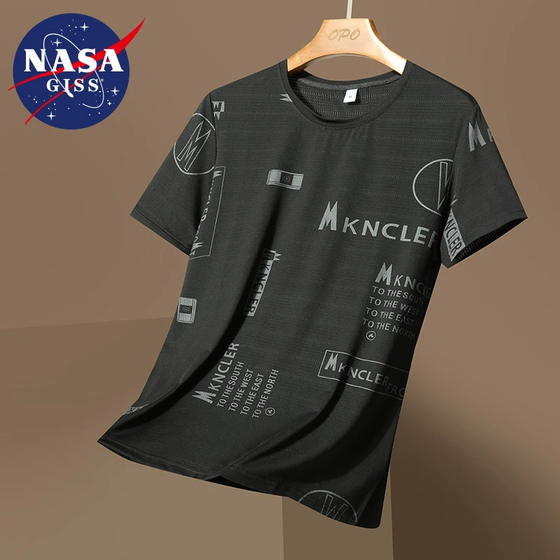 Мужская Футболка С Коротким Рукавом И Круглым Вырезом Из Ледяного Шелка