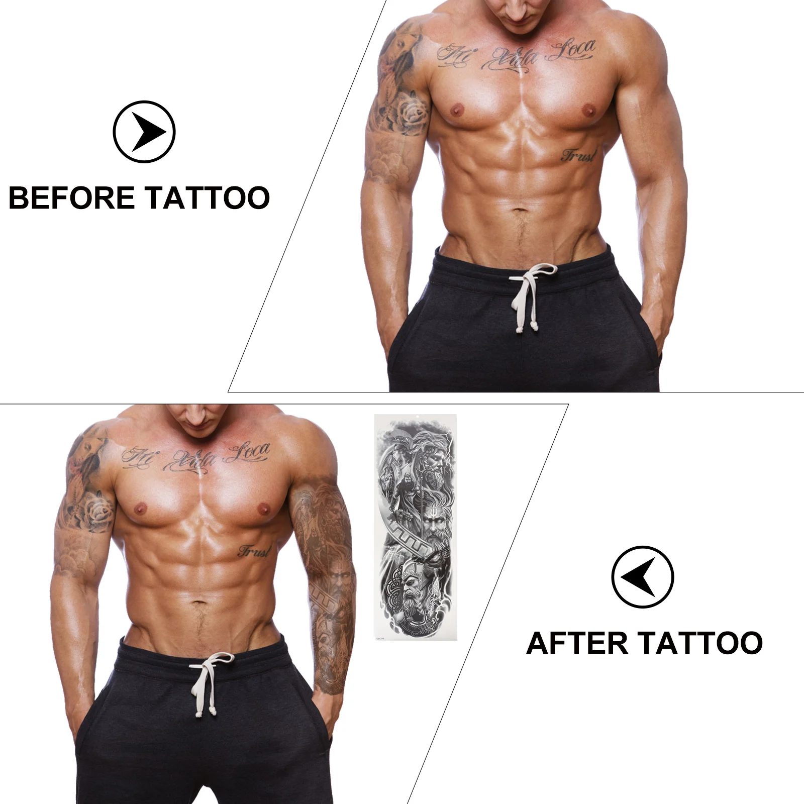 

Temporary Arm Sleeve Tattoos Arm Sticker Waterproof Temporary Sleeve Makeup Tattoos