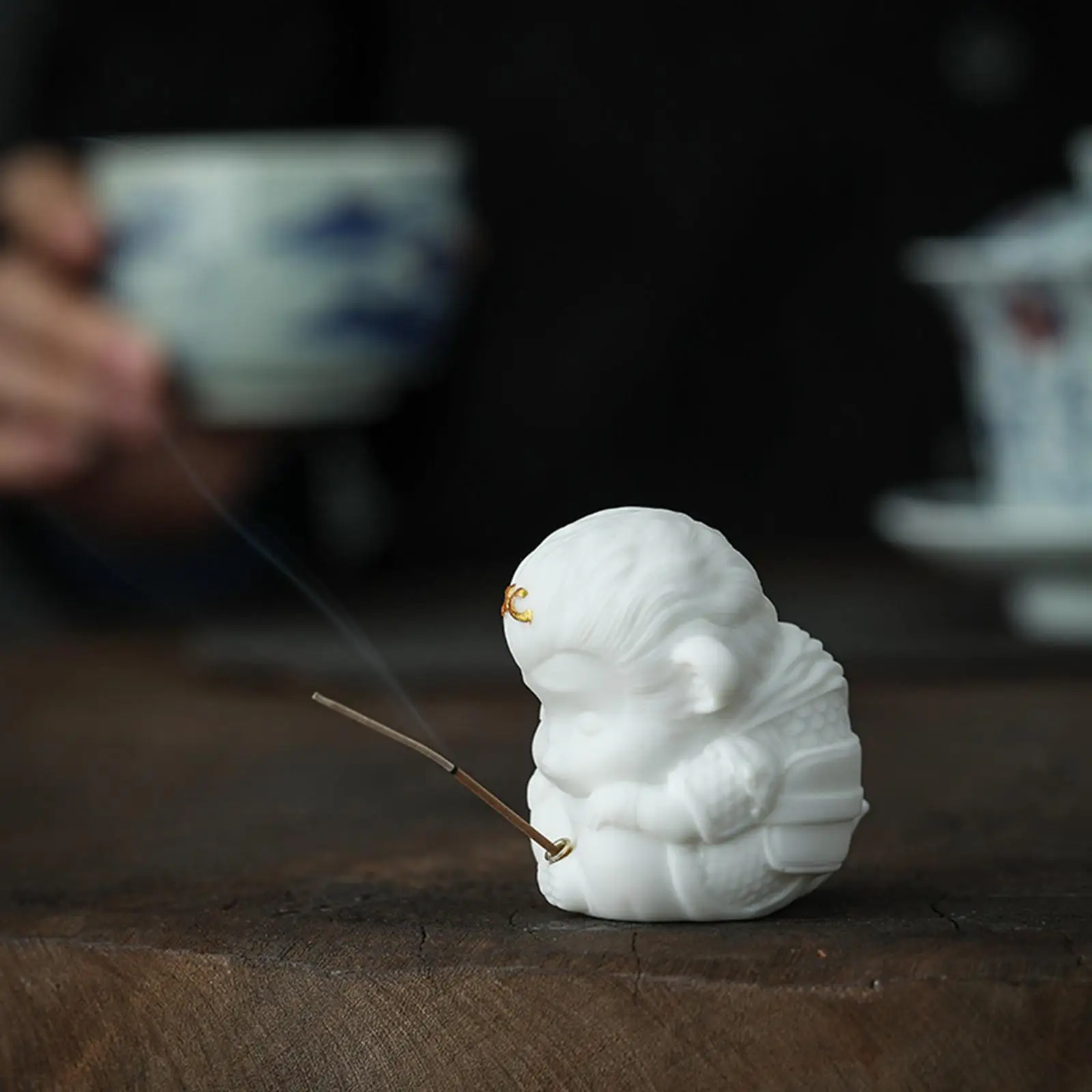 

Керамическая горелка для благовоний, украшения, фигурка чайного питомца, Настольная обезьяна Xiaoling, ручная работа, Wukong для декора, Йога, Чайн...