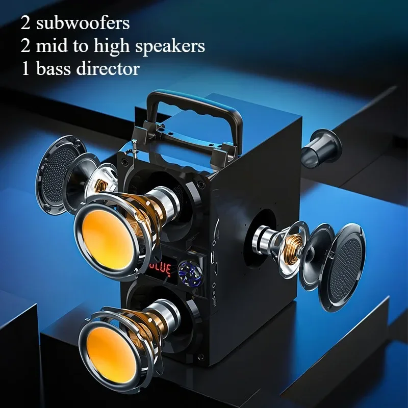 Bluetooth-динамик высокой мощности четыре динамика 3D Surround домашний сабвуфер для