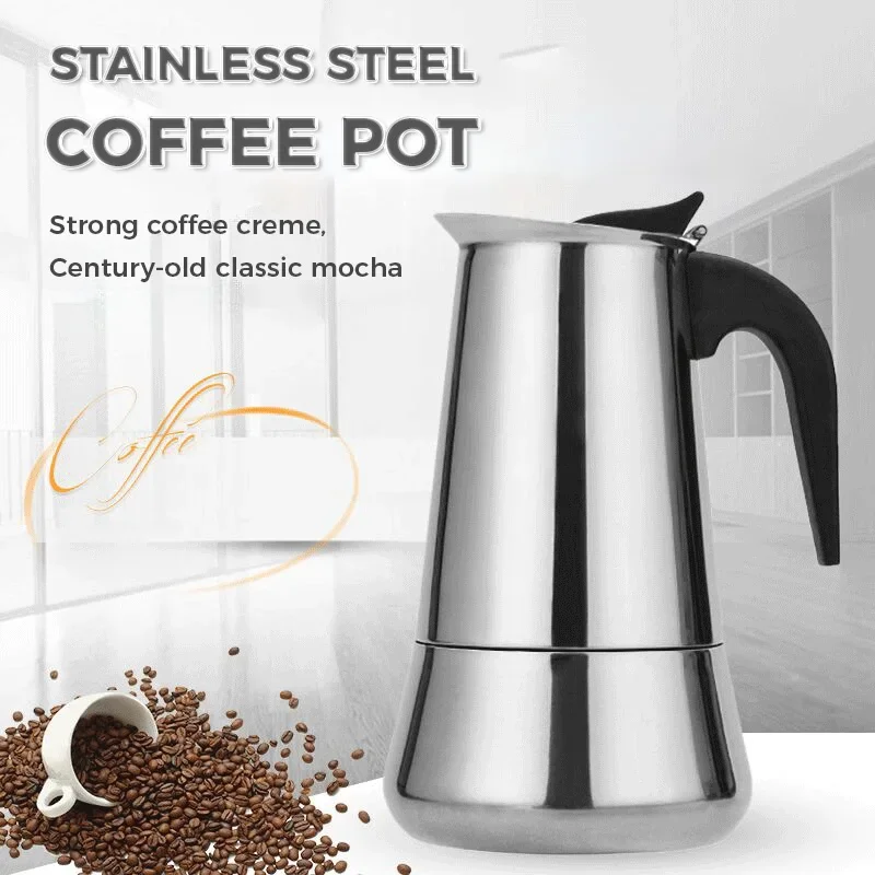 Кофеварка из нержавеющей стали для дома и офиса 100/600 мл