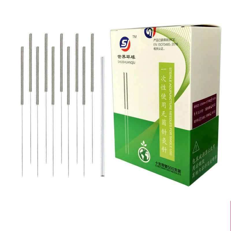 

2 Boxes 500pcs/box Huanqiu Sterile Acupuncture Needle for Single Use Beauty Body Massage Needle 0.18/0.20/0.25/0.3/0.35/0.40mm