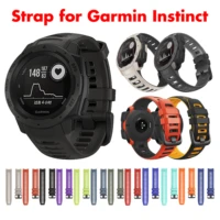 22mm silicone smart watch band strap for garmin instinct tide esport solar tactical wristband bracelet replacement watchband