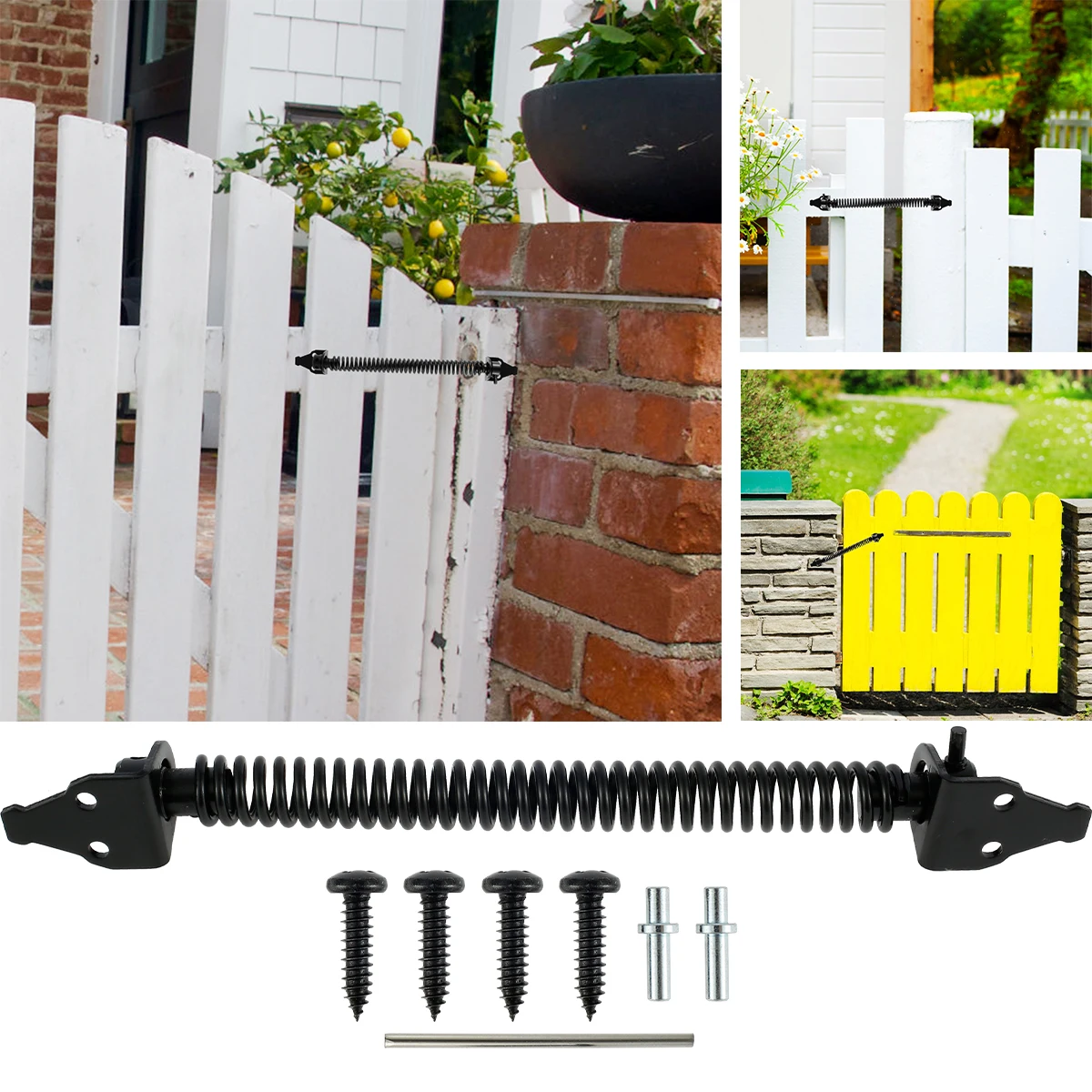 

Gate Spring Closer 8inch Universal Gate Self Closing Spring Metal Fence Gate Spring Closure Rust-Proof Door Automatic Closer