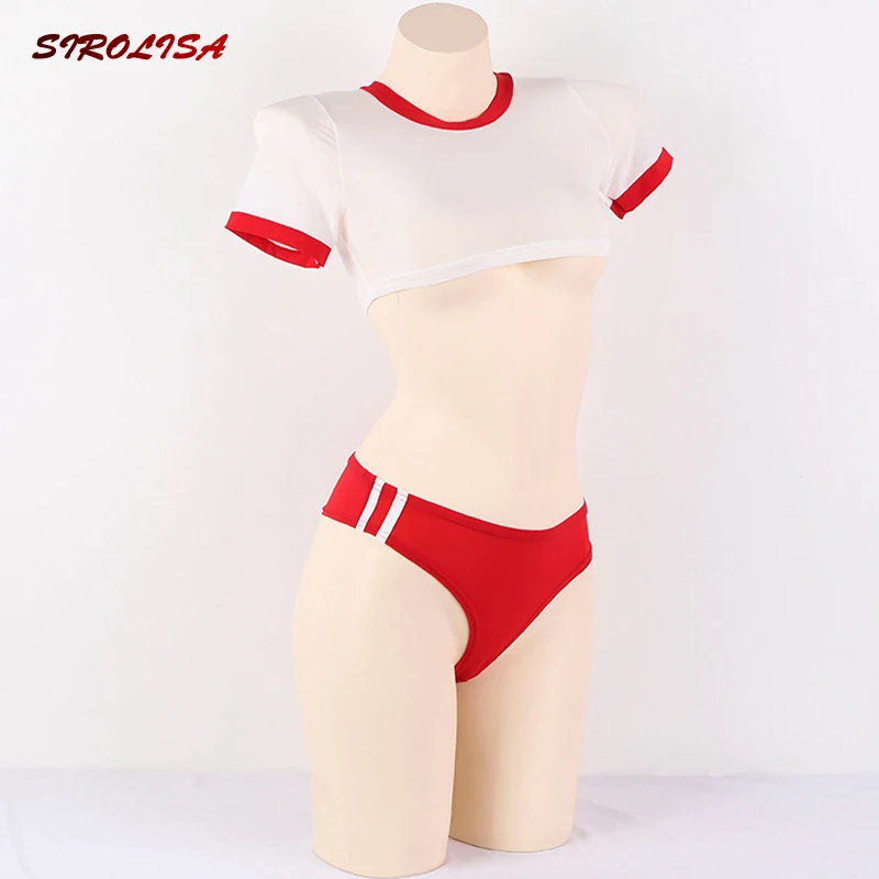 Комплект сексуального нижнего белья розовый красный синий горячий в японском