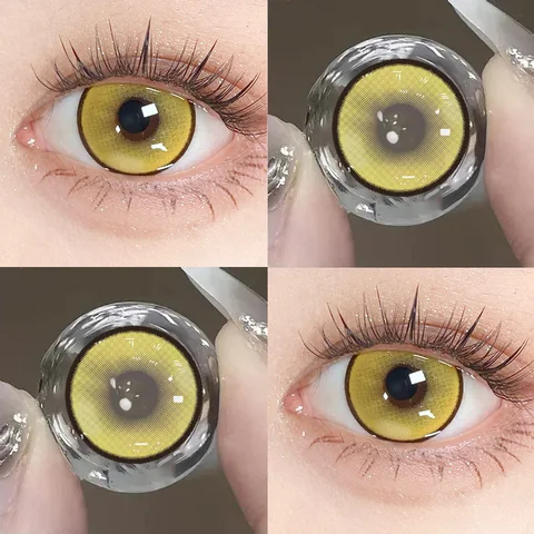 JeweLens цветные контактные линзы 6 месяцев синие/жёлтые 14,5 мм