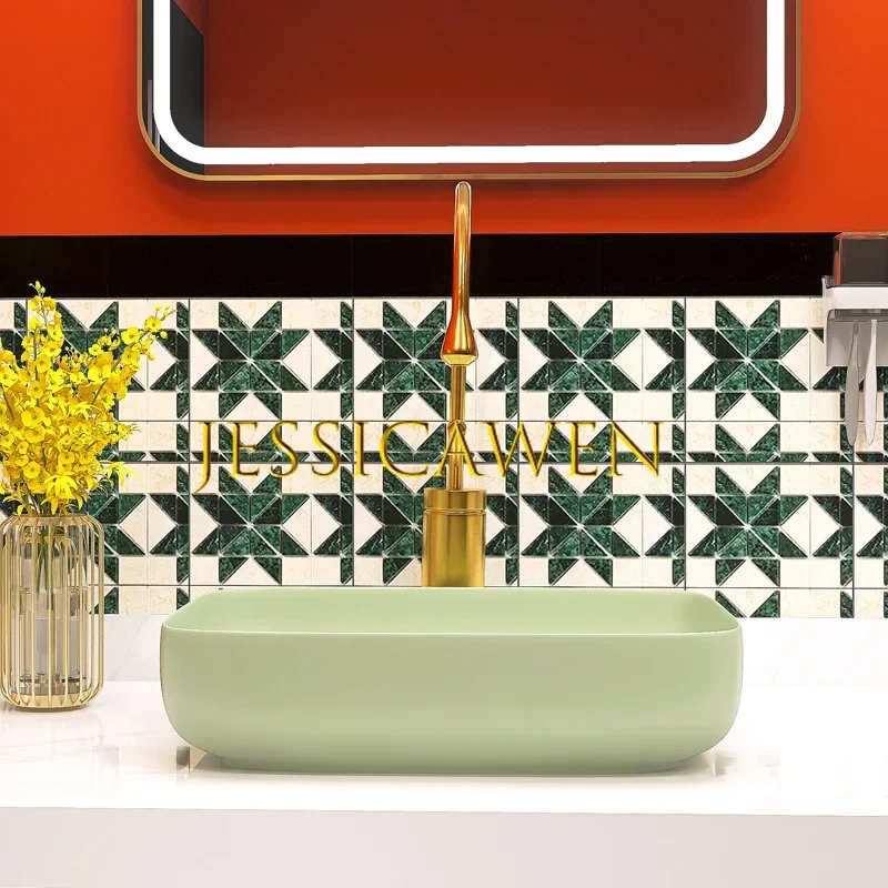 39*38*13 5 см круглая керамическая раковина квадратная для ванной комнаты бордо