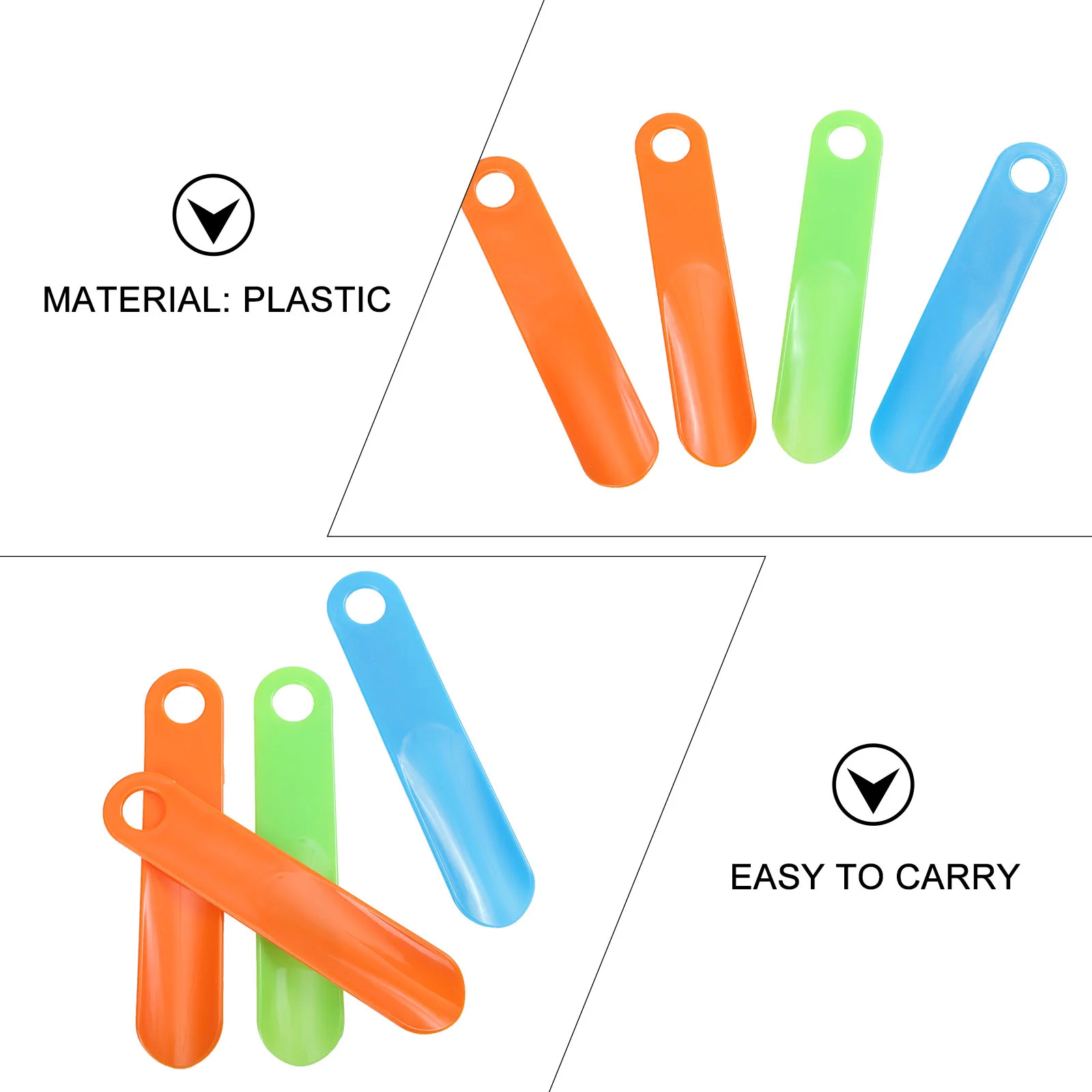 4-шт. пластиковые рожки для обуви универсальные с отверстием бытовой инструмент