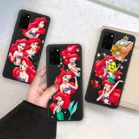 disney the little mermaid phone case soft for samsung galaxy note20 ultra 7 8 9 10 plus lite m21 m31s m30s m51 cover