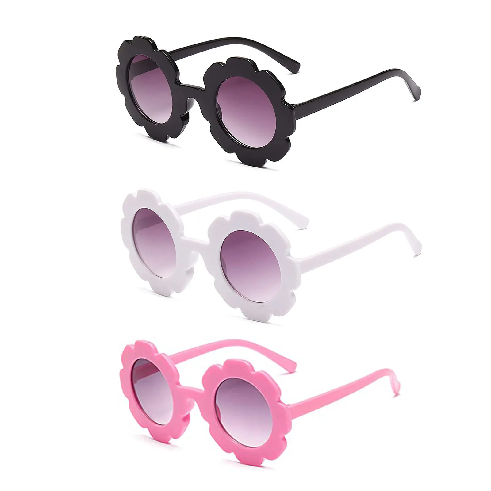 

2 Pairs Baby Sunglasses Lightweight Round Flower Baby Sunglasses With Cute Round Flower Kids Sunglasses With Glasses Cloth For