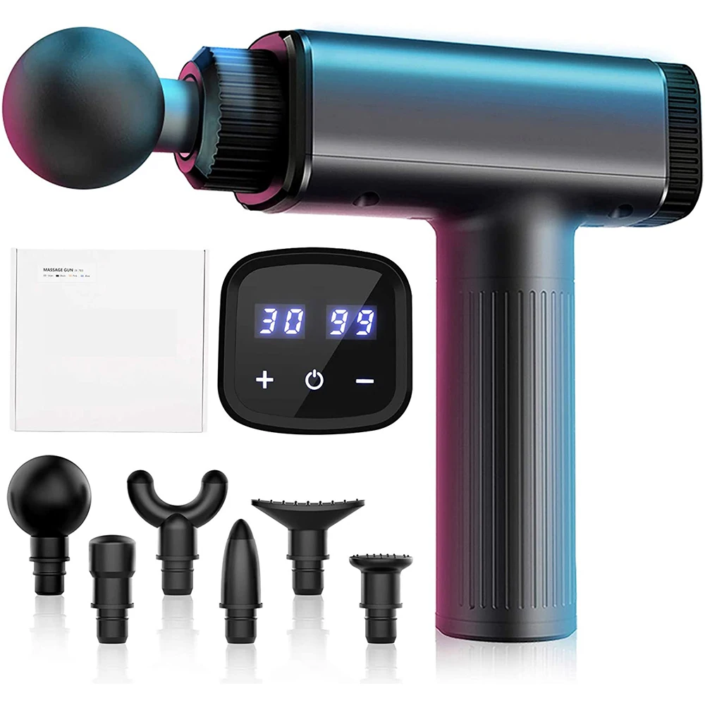 

Professional Massage Gun Deep Tissue Muscle Massage Multi Style Electric Fascia Gun Slimming Relaxation Neck Back Body massager