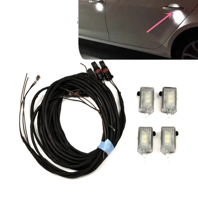 

Светодиодная подсветка наружных дверных ручек для Audi A4 B9 8W, Q5, A6 C8, A5, приветственная подсветка дверных ручек 8WD 947 133, 8WD 947 134