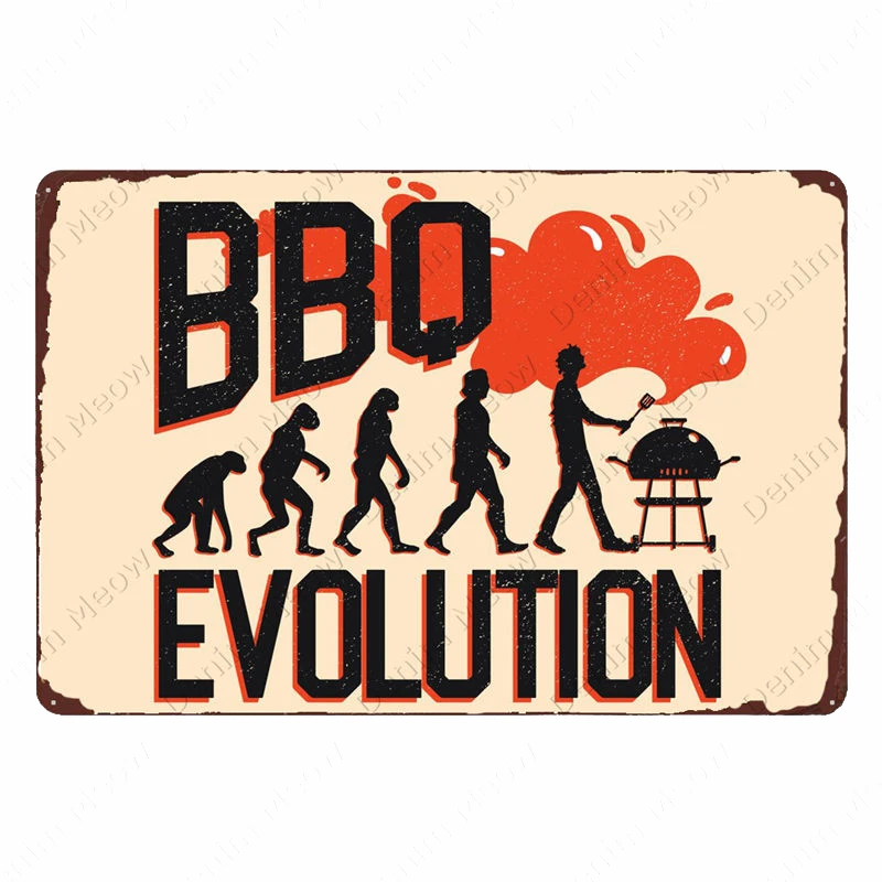 

Металлическая вывеска "Барбекю король"