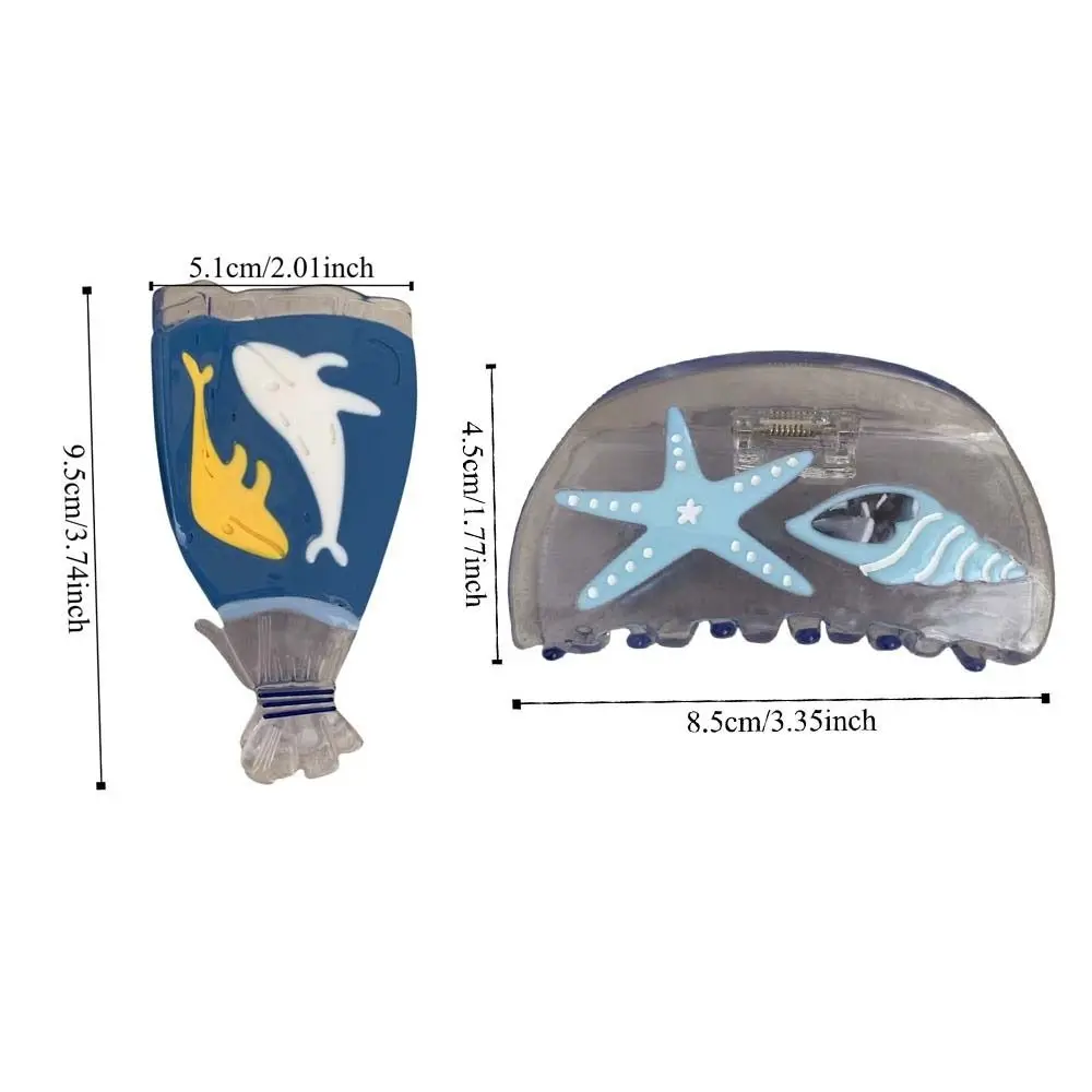 Аксессуары для волос акриловая морская серия зажим в виде акулы звезда раковина