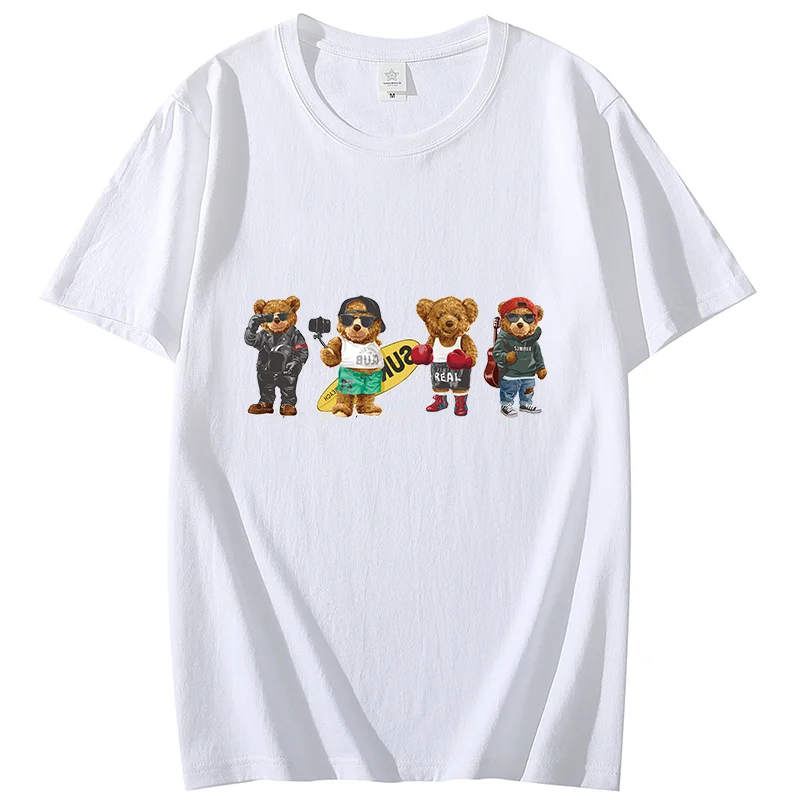 

Original High-Quality Sport Bears Printed For Men's And Boys Oversize Sleeve T-shirt 100% Cotton Summer Top Free Shipping S-7XL