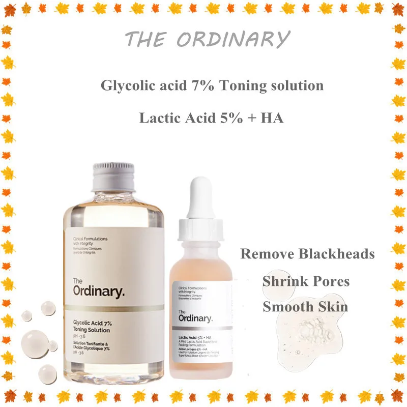 

Ordinary Latic Acid 5% Glycolic Acid 7% Gentle Exfoliation Brighten Skin And Remove Dullness Shrink Pores Smooth Skin 30ml+240ml