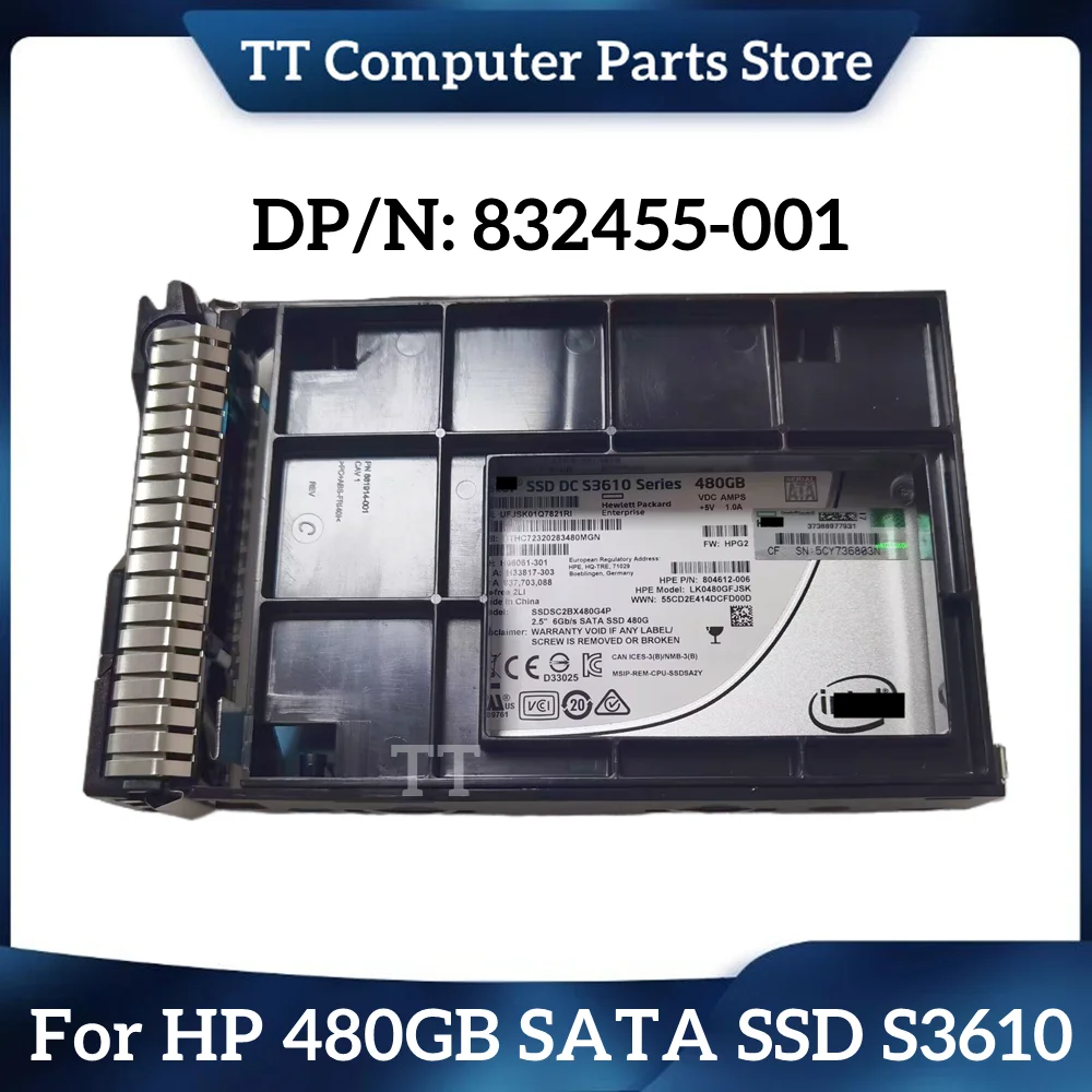 

TT For HP 480GB SATA SSD S3610 2.5-3.5 SSD 832455-001 Fast Ship