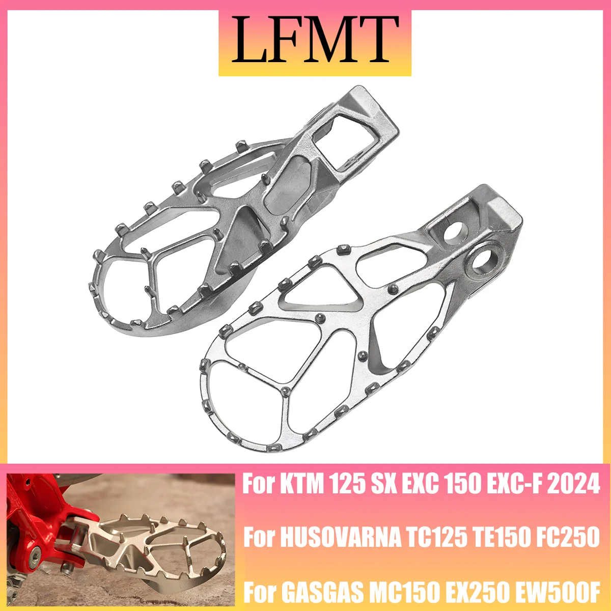Новые аксессуары для мотоциклов 2024 педали из нержавеющей стали ногтей KTM SX EXC EXC-F