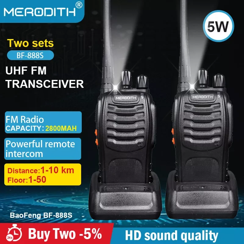 

NEW2023 walkie talkie profesional 888S Two way radio long range Wireless set radio uhf communicator 400-470MHz 16CH radio