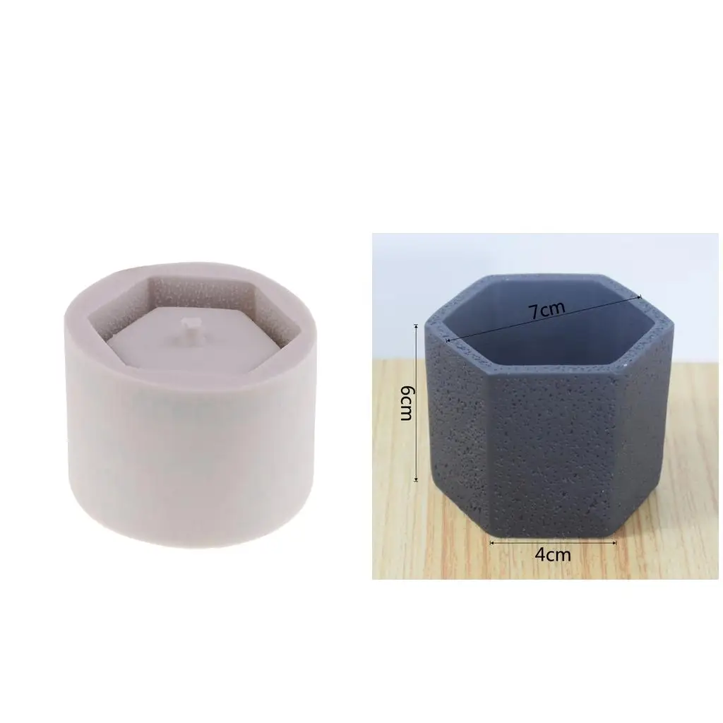 

Hexagon Shaped Silicone Molds Succulent Plant Flower Pot Candle Holder Mould