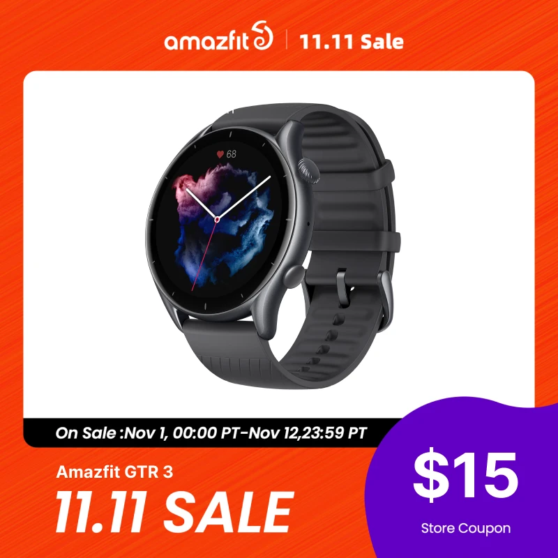 Global Version Amazfit GTR 3 GTR3 GTR-3 Smartwatch 1.39\" AMOLED Display Zepp OS Alexa Built-in GPS Smart Watch for Android IOS 