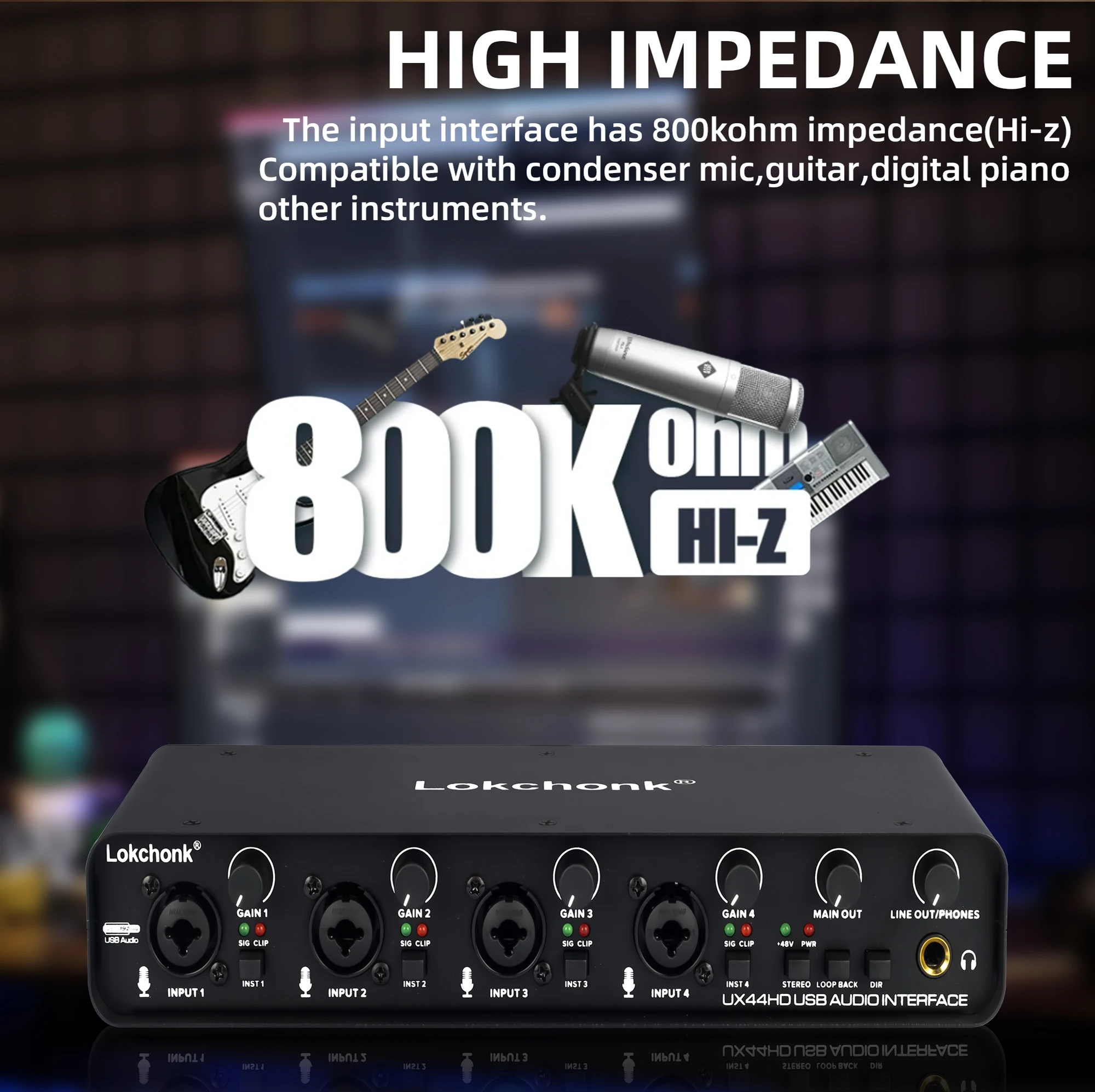 Микшер Ux44 С Аудиоинтерфейсом 4-канальный