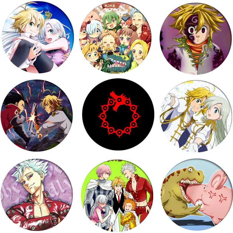 

Бесплатная доставка, аниме «Семь смертных грехов» значок косплея брошь «Гнев дракона» Значки для рюкзаков, детский подарок