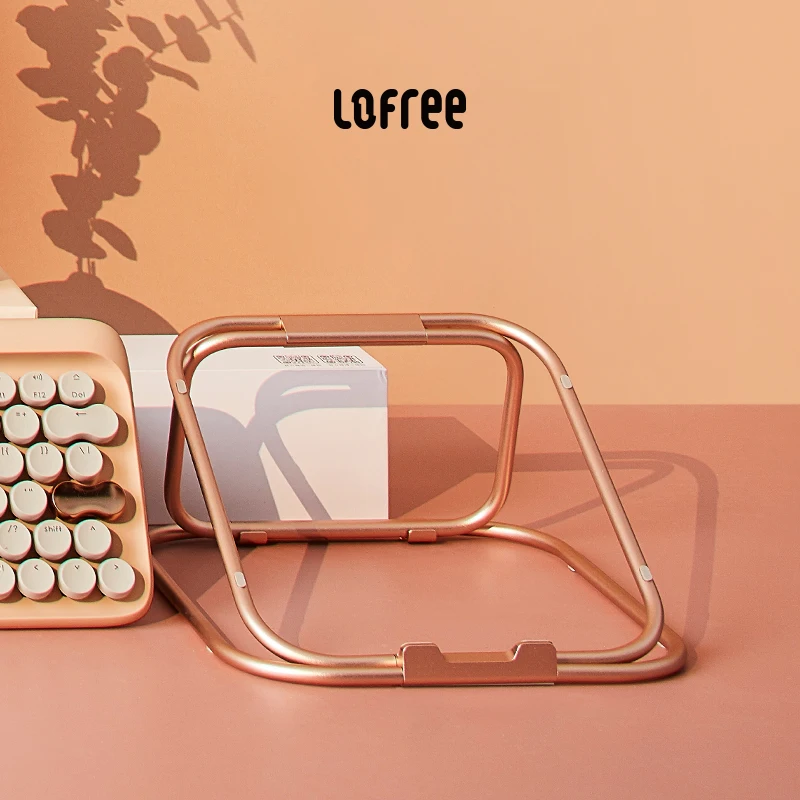 

Lofree Aluminum Alloy Pink Stand Tablet Pc Bracket Folding Portable Heat Dissipation for Laptop Diy Desktop Accessories