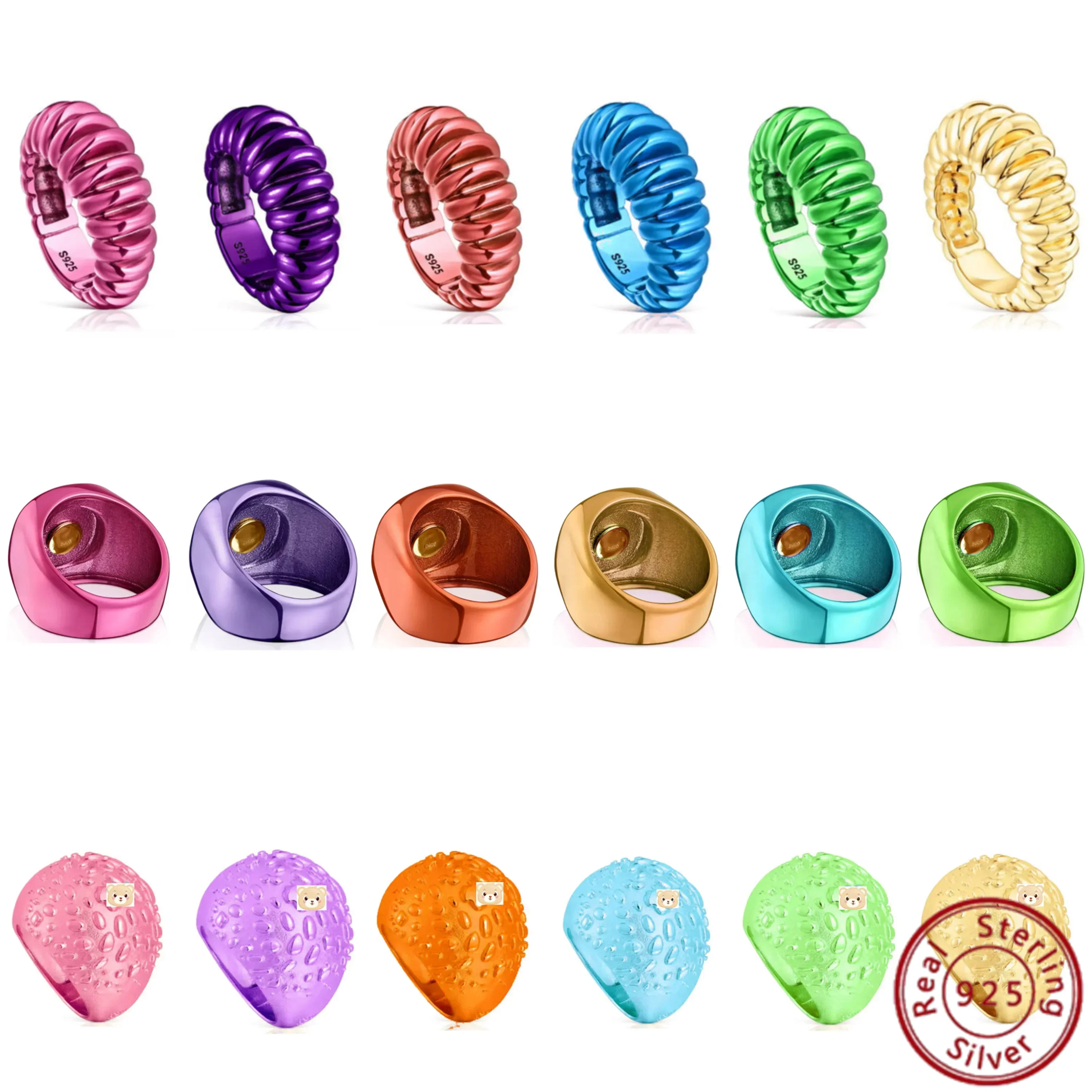 

2023 красочные и стильные кольца: украсьте свой стиль шармом, отправка напрямую от производителя сувениров