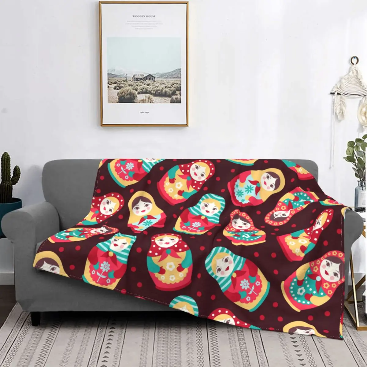 

Матрешка, одеяло с рисунком русской куклы, бархатное всесезонное мультяшное аниме клетчатое легкое пледовое одеяло, уличное плюшевое одеяло