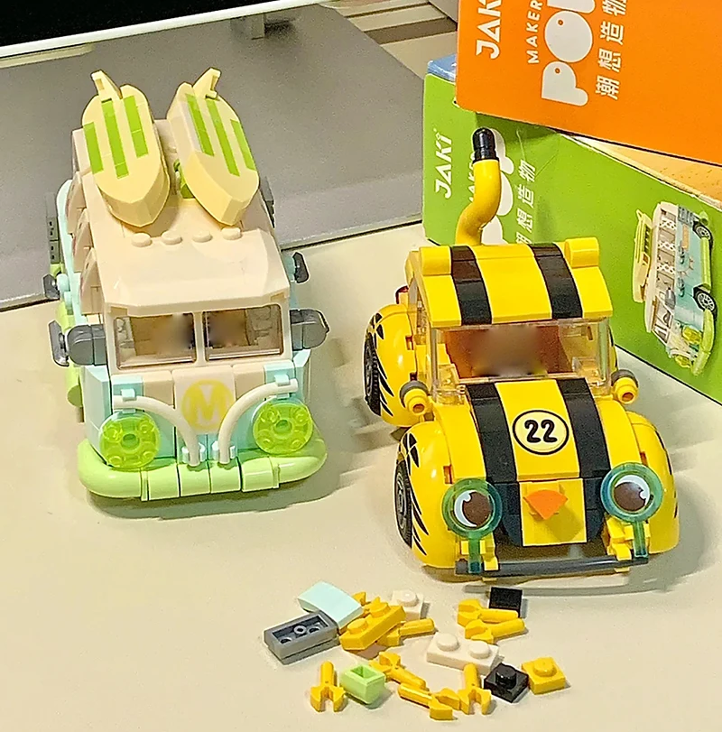 

Креативная мини-модель универсала, строительный блок, автомобиль группы The Beatles, туристический диван, автомобиль, модель автомобиля, кирпичи, игрушка для девочек, подарок для детей