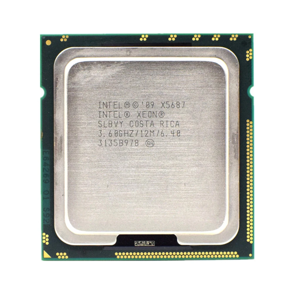 

Процессор Intel Xeon X5687 3,6 ГГц 12 МБ четырехъядерный 1366 GT/s LGA SLBVY CPU