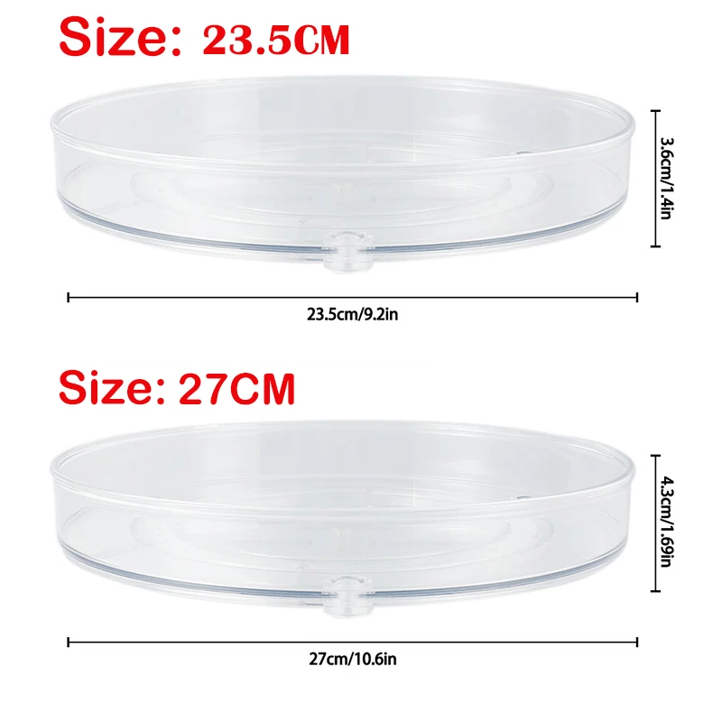 360 rotation cabinet turntable organizer storage spice rack drink cosmetic storage rack pet transparent for kitchen bathroom free global shipping