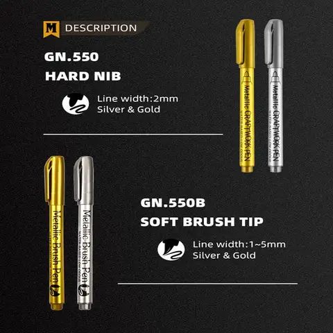 SEVENWELL Металлические маркеры, золотой/серебряный цвет