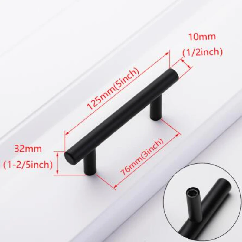 Ручка шкафа из нержавеющей стали, 10 шт., 3-дюймовая кухонная фурнитура для дверей и мебели для ванной комнаты, 5-дюймовая встроенная ручка ящика