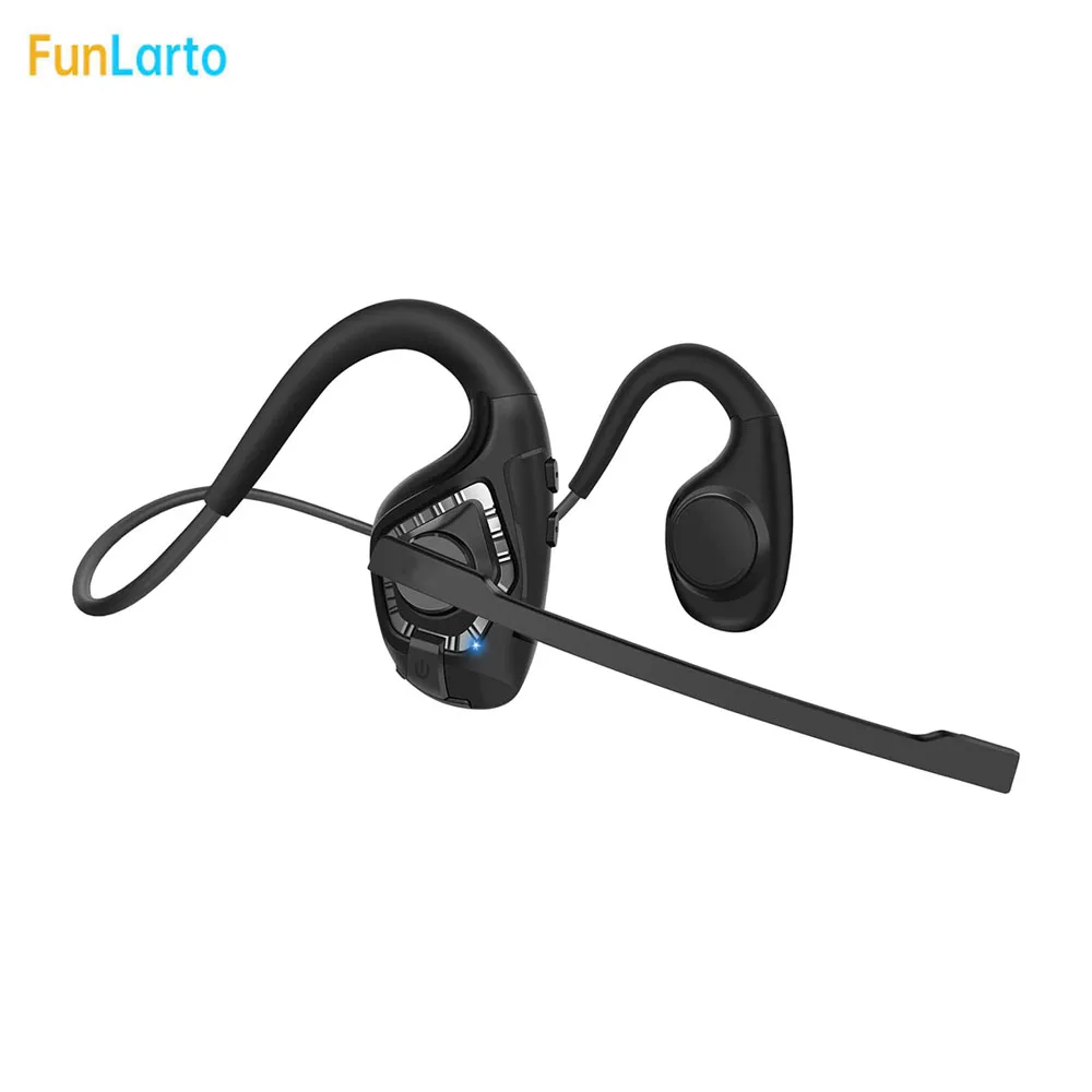 

Bluetooth 5,2 гарнитура с открытым ухом с микрофоном стрела для сотового телефона ПК легкие проводящие воздух Беспроводные стереонаушники HD вызов