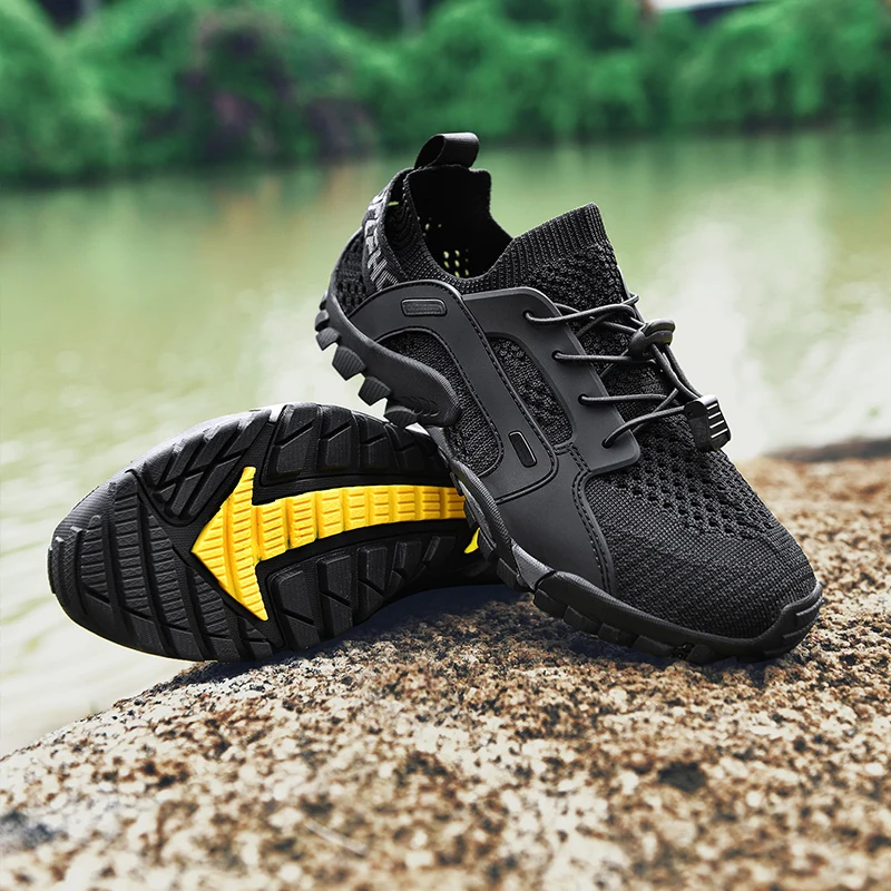 2023 Summer Black Hiking Shoes Men Women Non-slip Breathable Mesh Trekking Sneakers Couple High Quality Climbing Sport Shoe Male