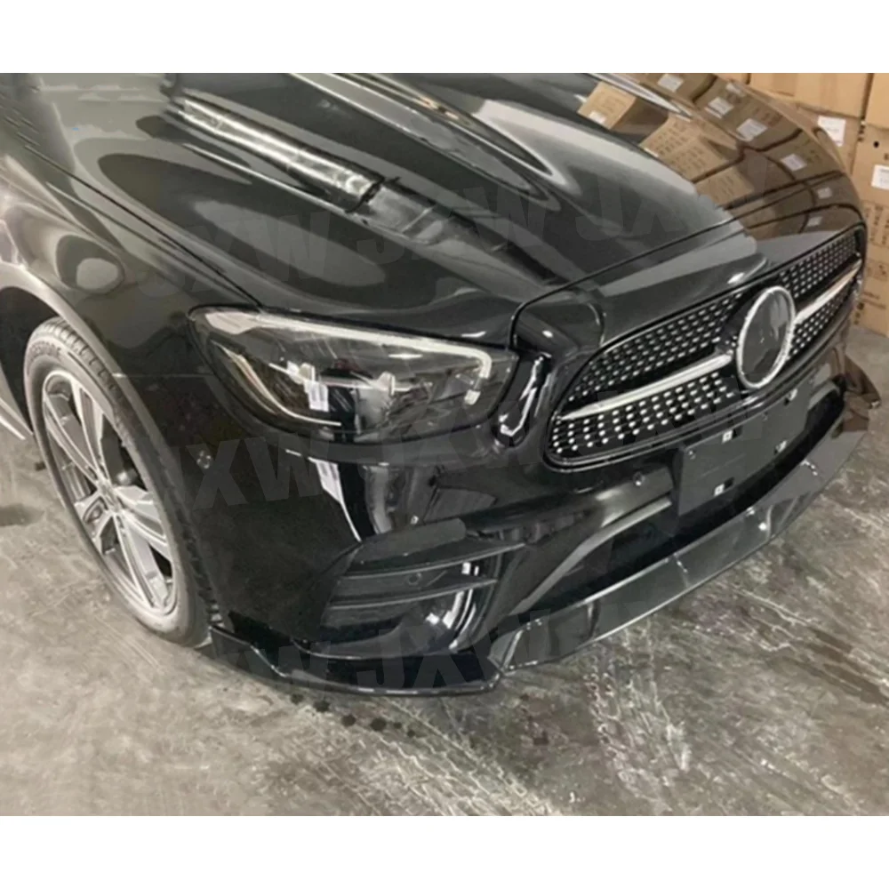 3 шт. ABS глянцевый черный для Benz W213 E260 E300 E350 Sport 2021 трансформируемый передний бампер
