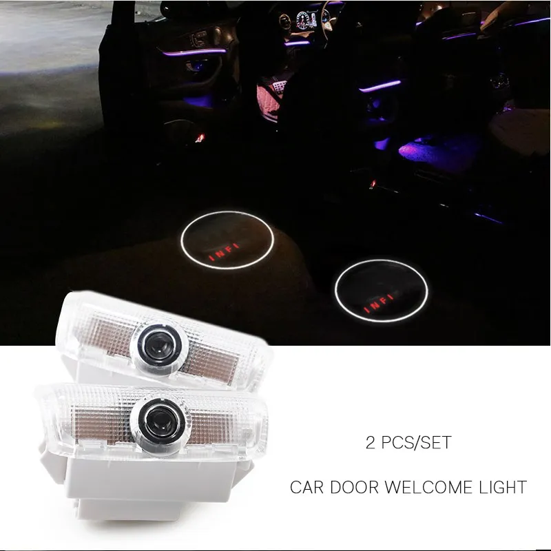 

Светодиодная лампа для двери автомобиля Infiniti FX G 1/2-2007 Q50 2014 Q60 Q70 QX70 QX80 2014 M EX 2013, 2008 шт.