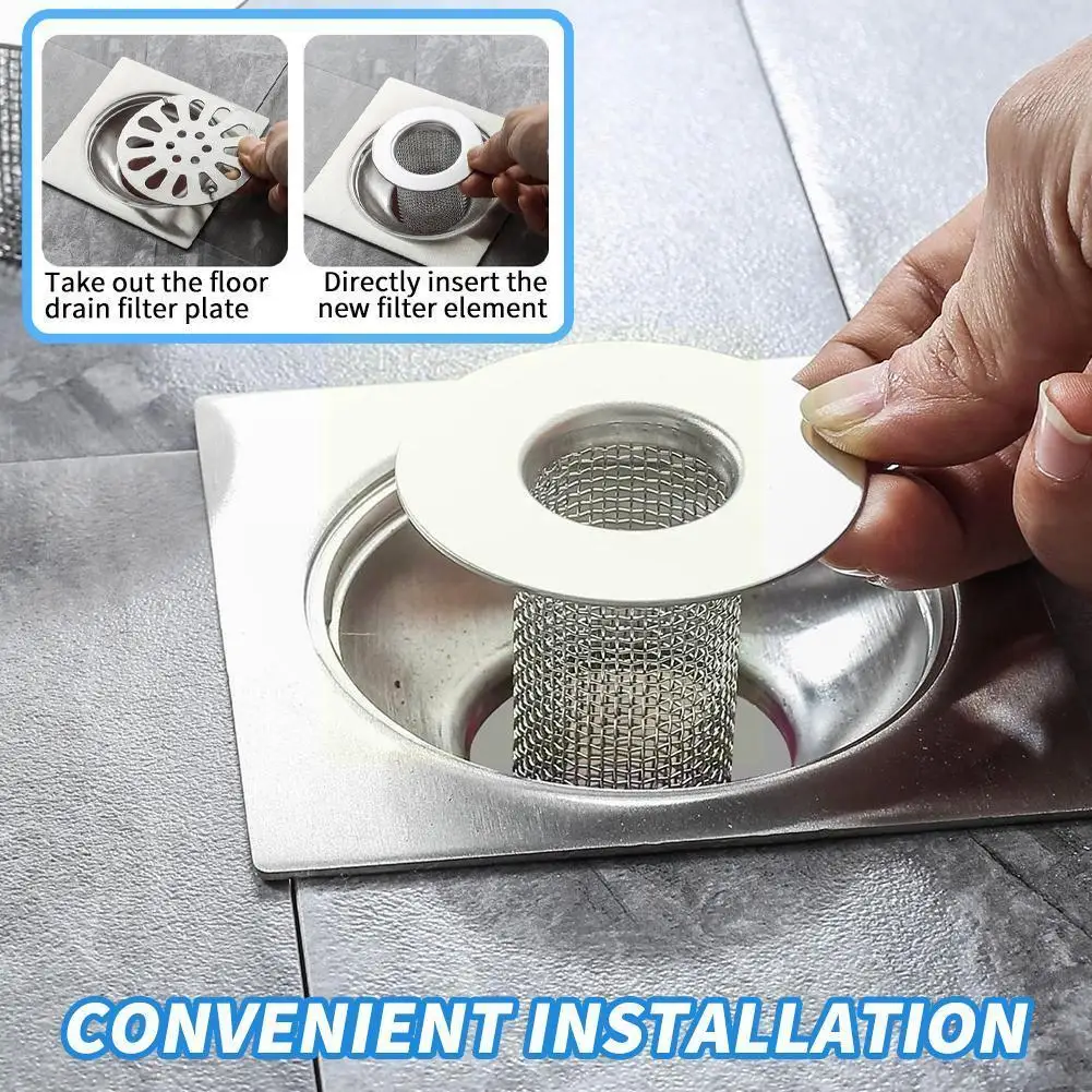 

Multifunctional Steel Floor Drain Filter Mesh Basket Filter Kitchen Bathroom Anti-clog Strainer Slag Sink Trap Hair E8F4