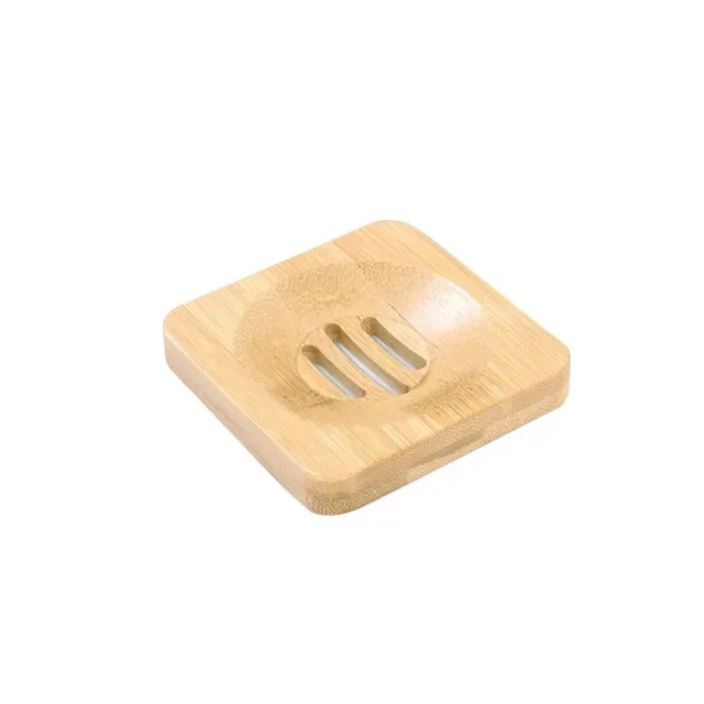 

Natural Bamboo Soap Dishes Tray Holder Storage Soap Rack Plate Box Container Portable Bathroom Soap Dish Storage Box