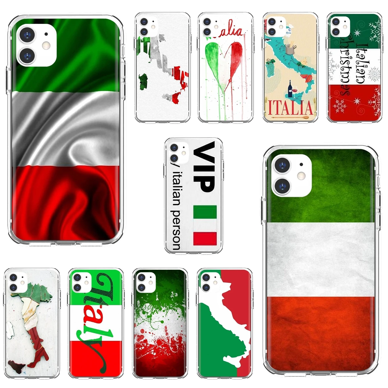 Италия-флаг-IT-Eagle-карта-баннер для iPhone 10 11 12 13 Mini Pro 4S 5S SE 5C 6 6S 7 8 X XR XS Plus Max 2020 мягкий