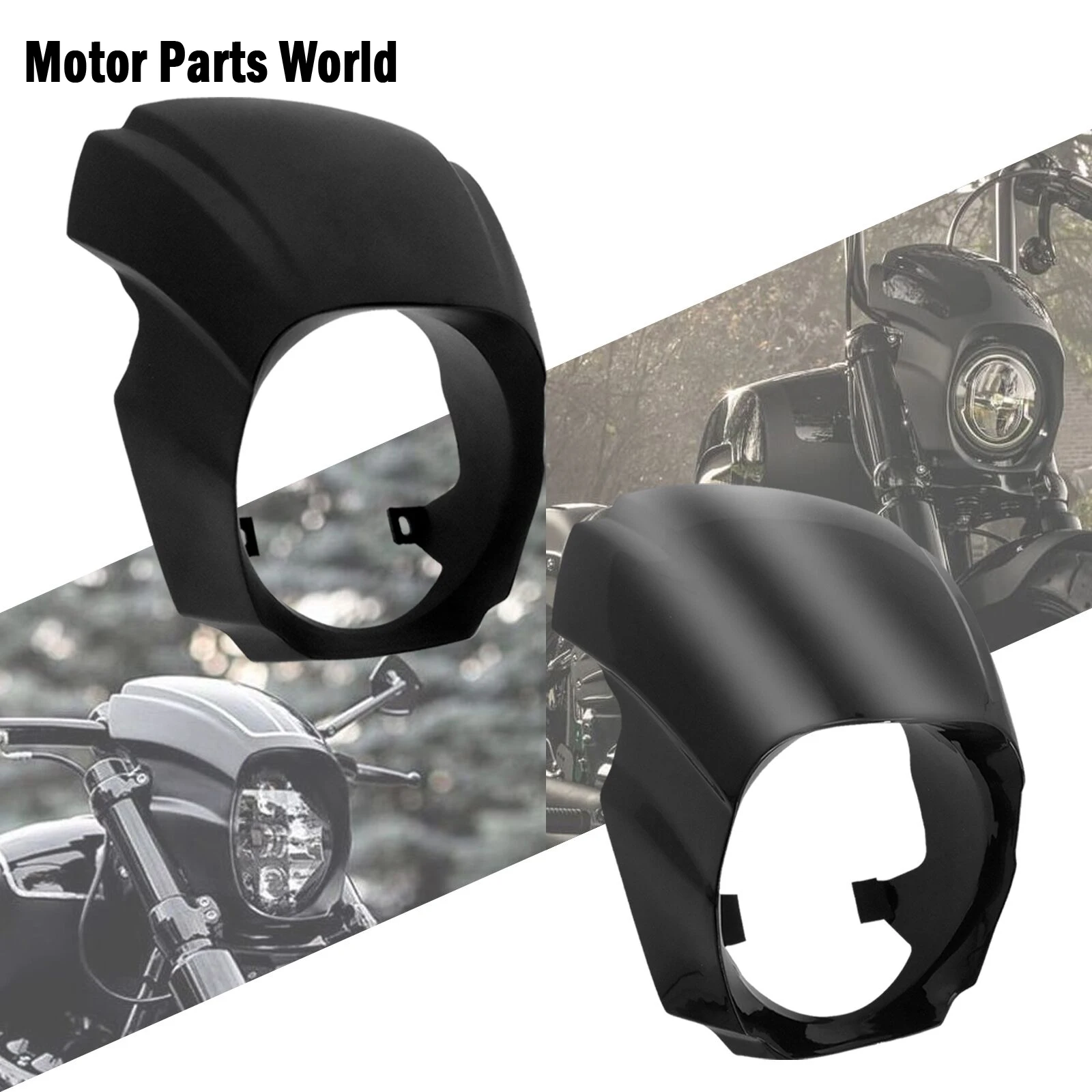 Мотоциклетный глянцевый черная/матовая черная накладка фары Faring для Harley Softail breaker