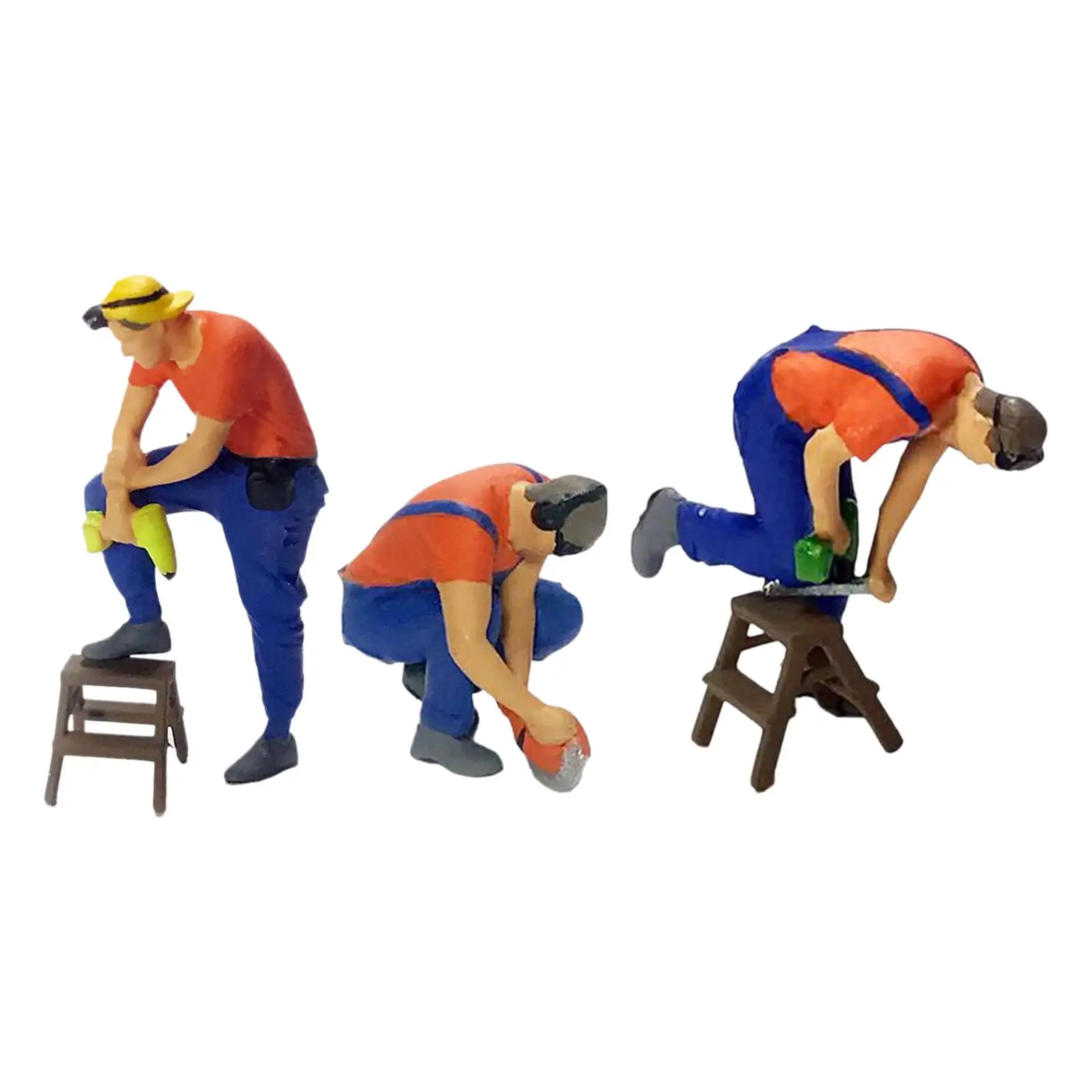 

Resin 1/87 People Figure Dollhouse Accessories Railroad Desktop Decoration