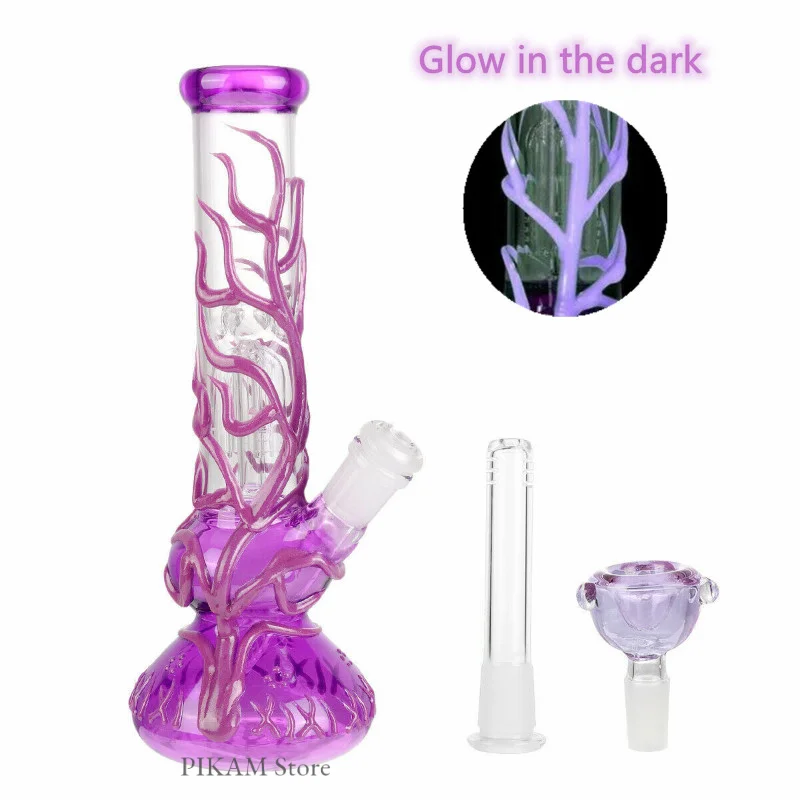 

Светящаяся стеклянная ваза для кальяна, курительная труба, стеклянные трубки для кальяна, мундштуки, фильтрующая колба для Сбора Масла, под...