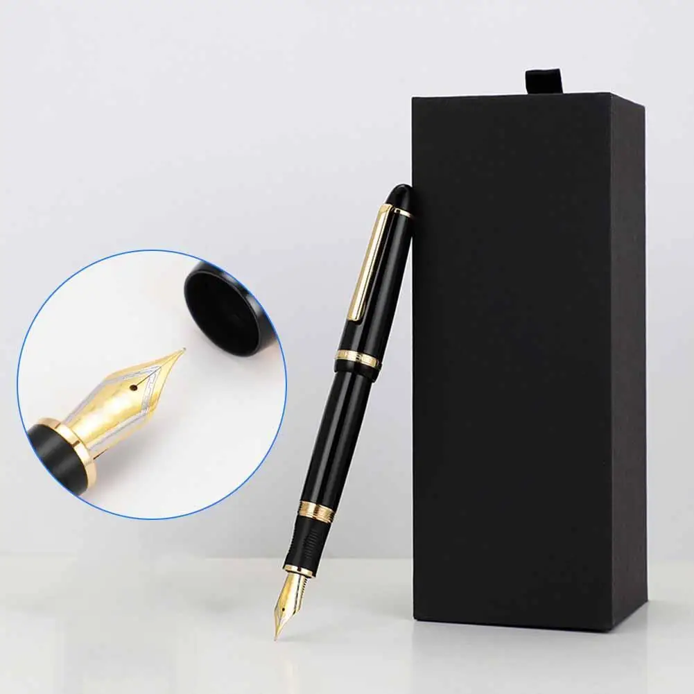 

Metal Signature Pen Color Business Office Middle Nib Pen Nib Gold Clip Ink Pen Business Office Gift To School