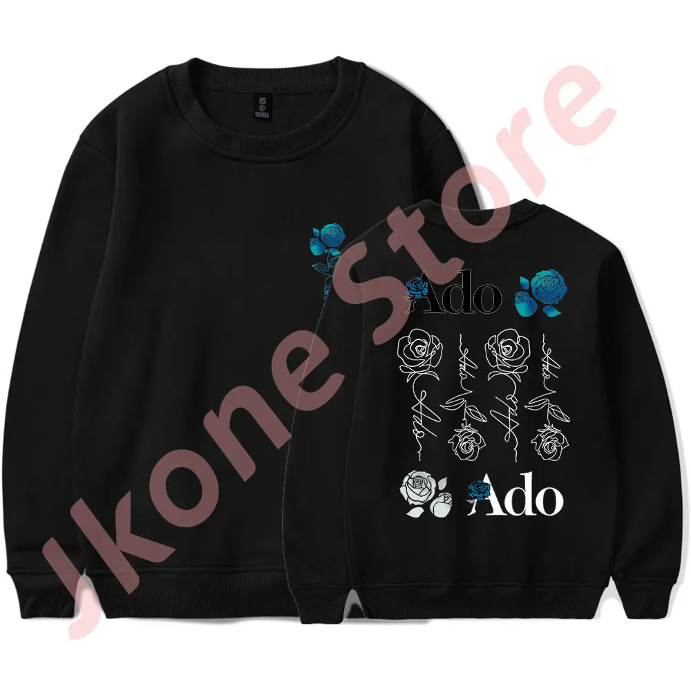 Толстовки с круглым вырезом Ado Blue Rose Wish World Tour Merch модные повседневные футболки