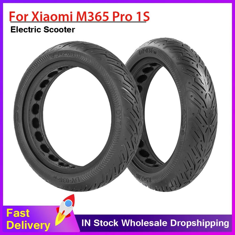 

8.5x2.0 Solid Tire for Xiaomi M365 1S Pro 2 Electric Scooter Front Rear Anti-Explosion Tyre Shock Absorber Honeycomb Tire 8.5''